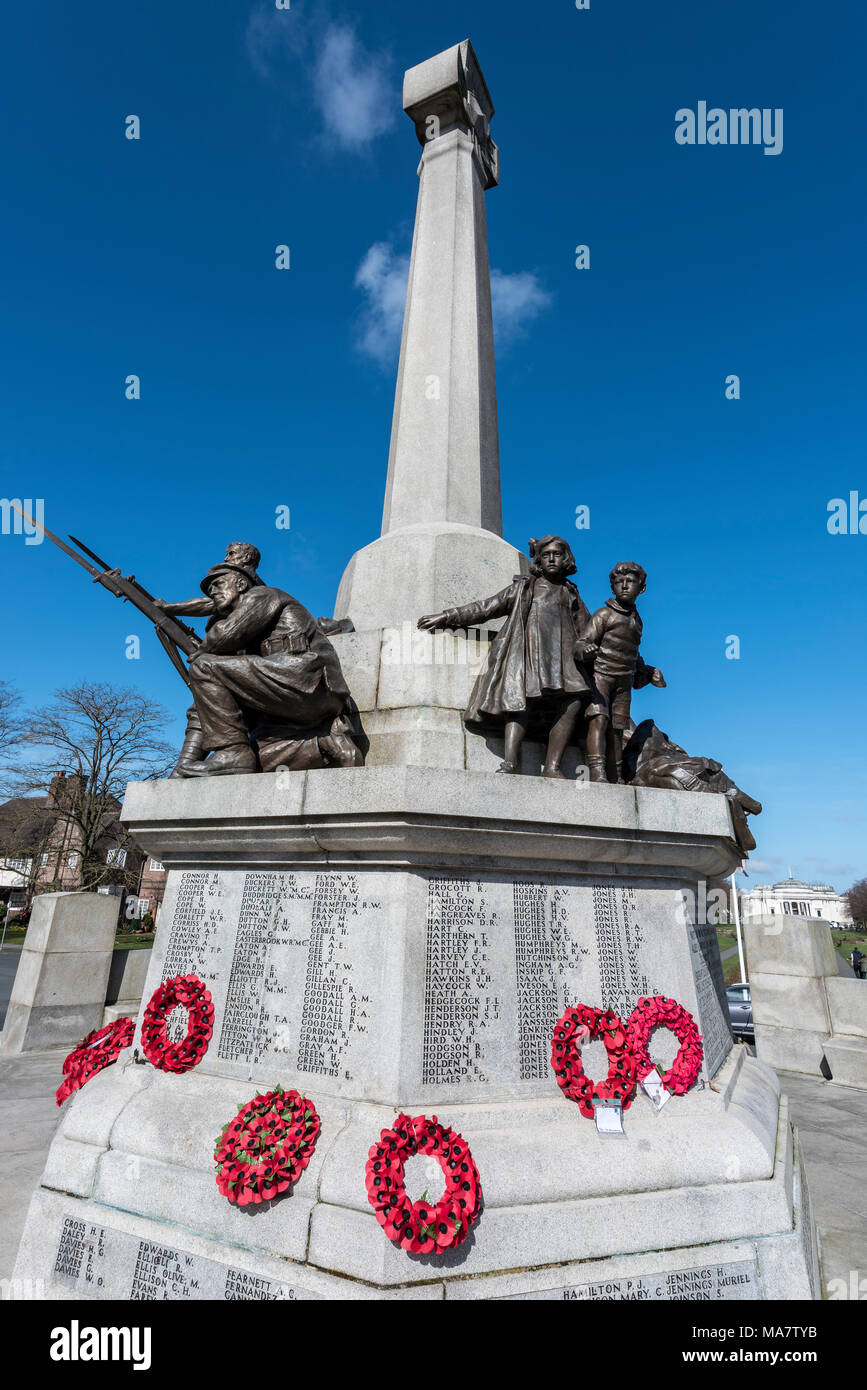 Monument commémoratif de guerre historique port sunlight wirral merseyside North West England uk Banque D'Images
