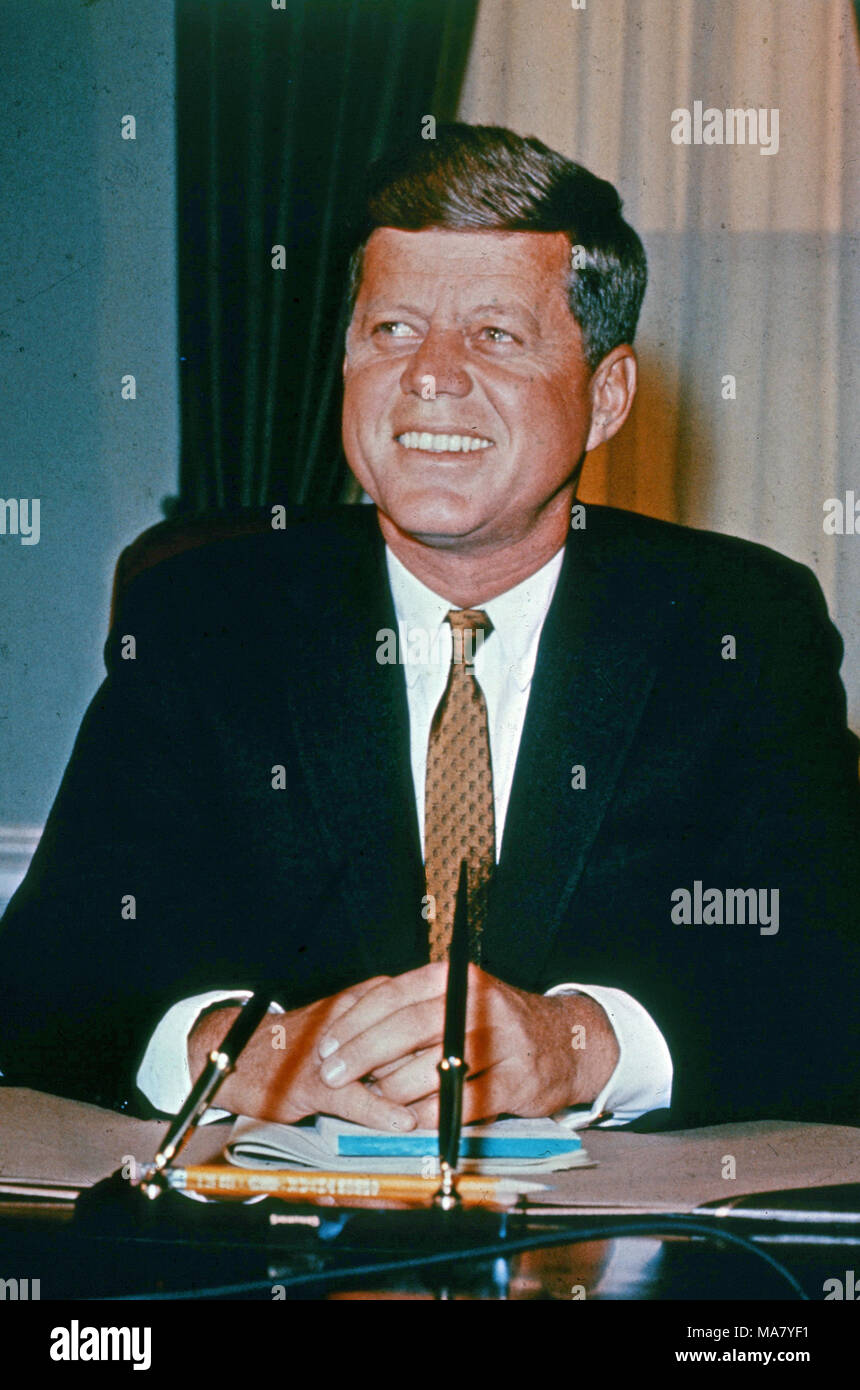 JOHN F. Kennedy (1917-1963) en tant que Président des Etats-Unis sur 1962 Banque D'Images