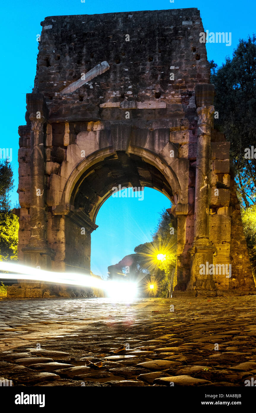 Arc de Drusus, Rome, Italie Banque D'Images