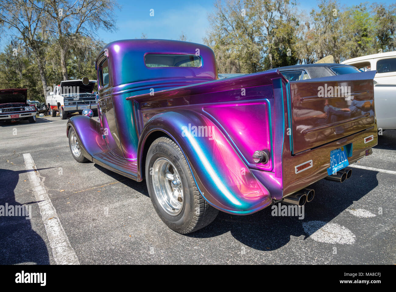 Car Show à Ft. Blanc, en Floride. Banque D'Images