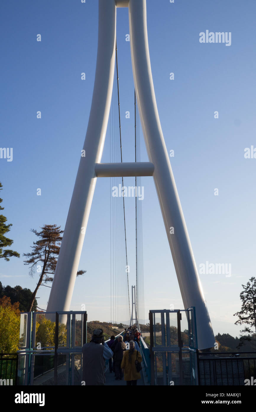 Skywalk bridge à Mishima Japon Banque D'Images