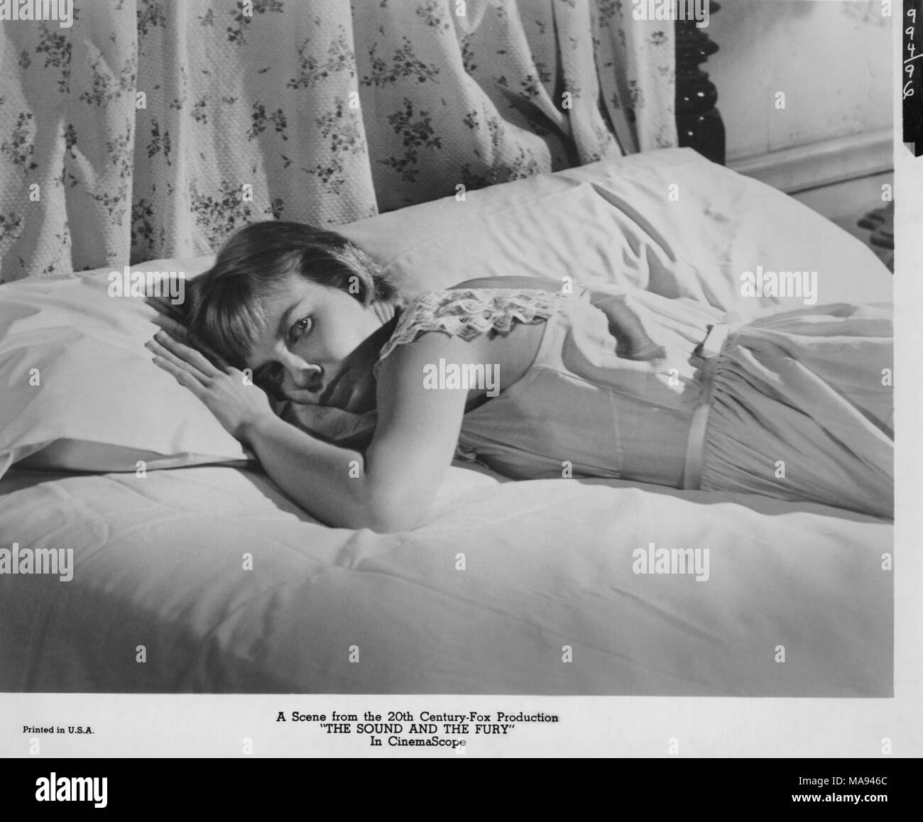 Joanne Woodward, Portrait publicitaire, sur-ensemble du film, 'le bruit et la fureur", 20th Century Fox, 1959 Banque D'Images
