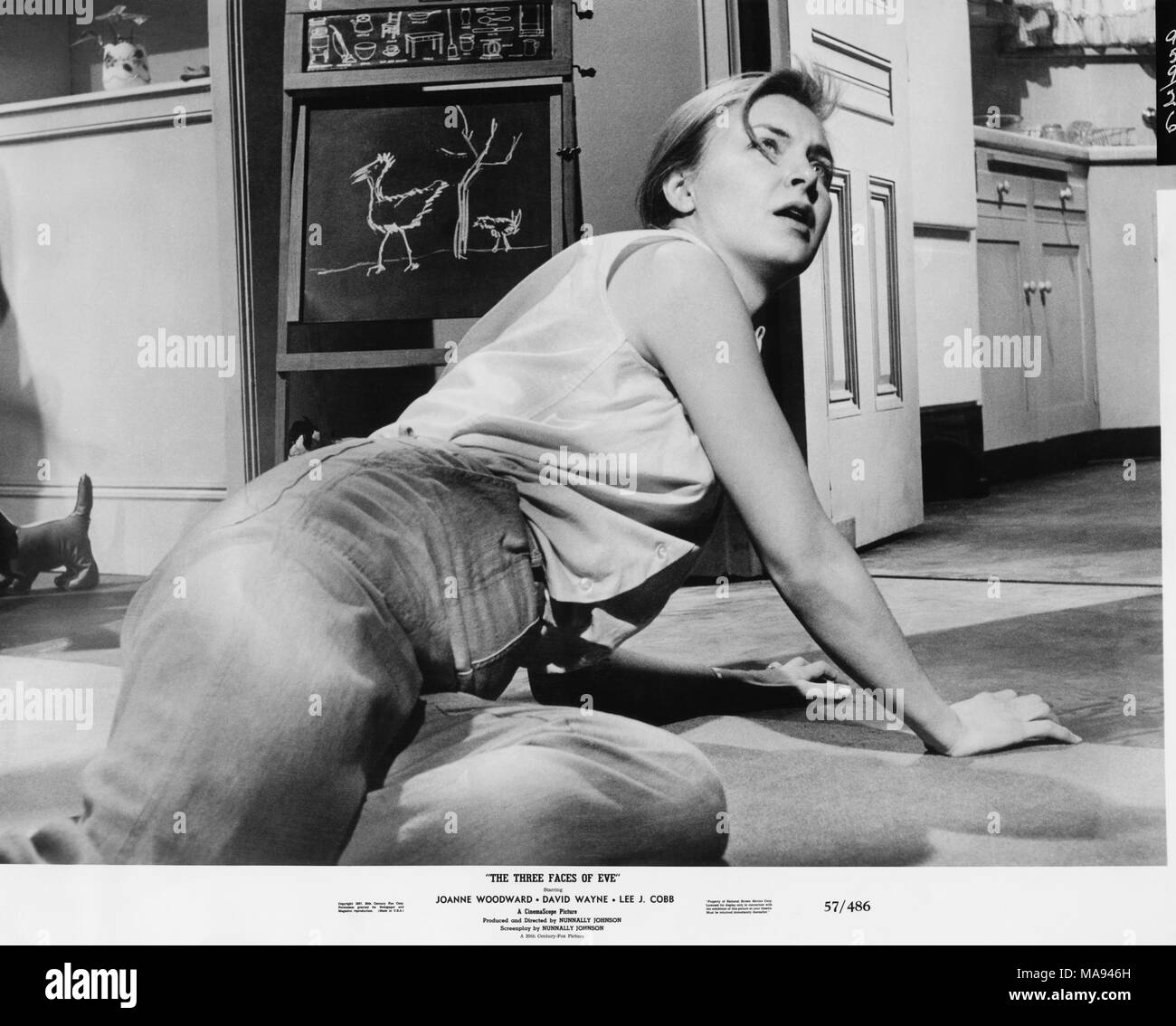 Joanne Woodward, Portrait publicitaire, sur-ensemble du film, "Les trois visages d'Eve', 20th Century Fox, 1957 Banque D'Images