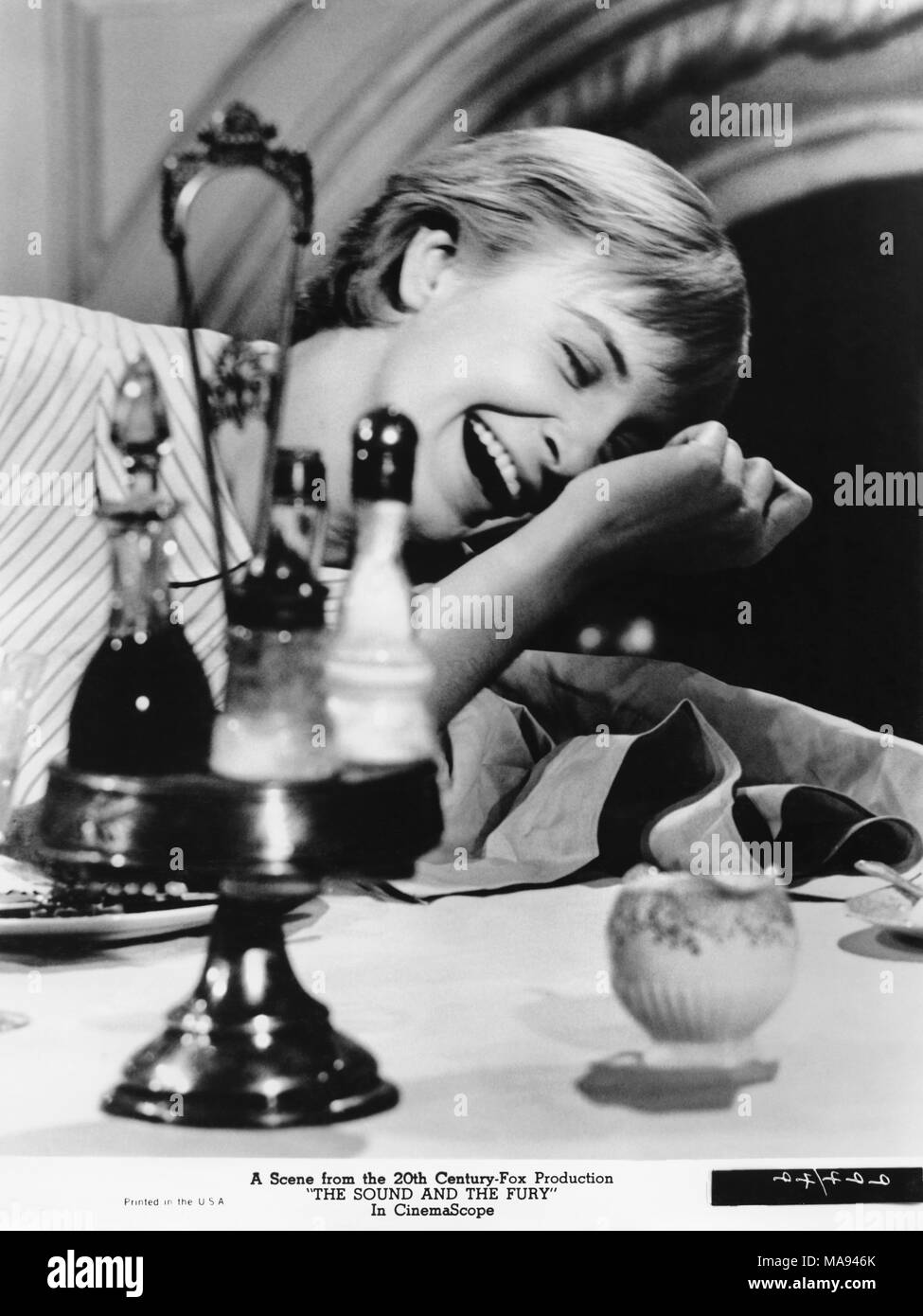 Joanne Woodward, Portrait publicitaire, sur-ensemble du film, 'le bruit et la fureur", 20th Century Fox, 1959 Banque D'Images