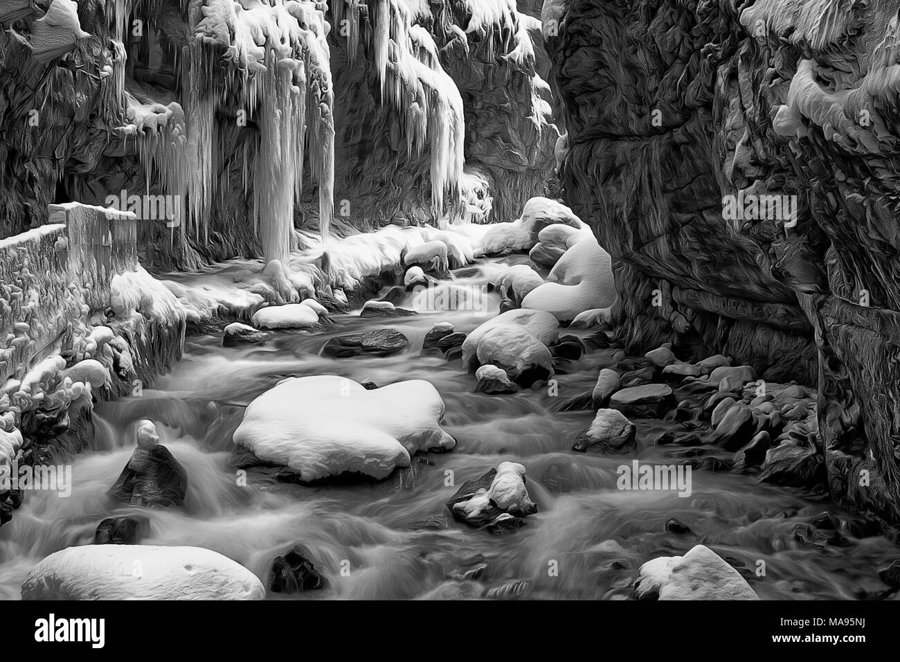 Gorges de Partnach. Partnachklamm. Banque D'Images
