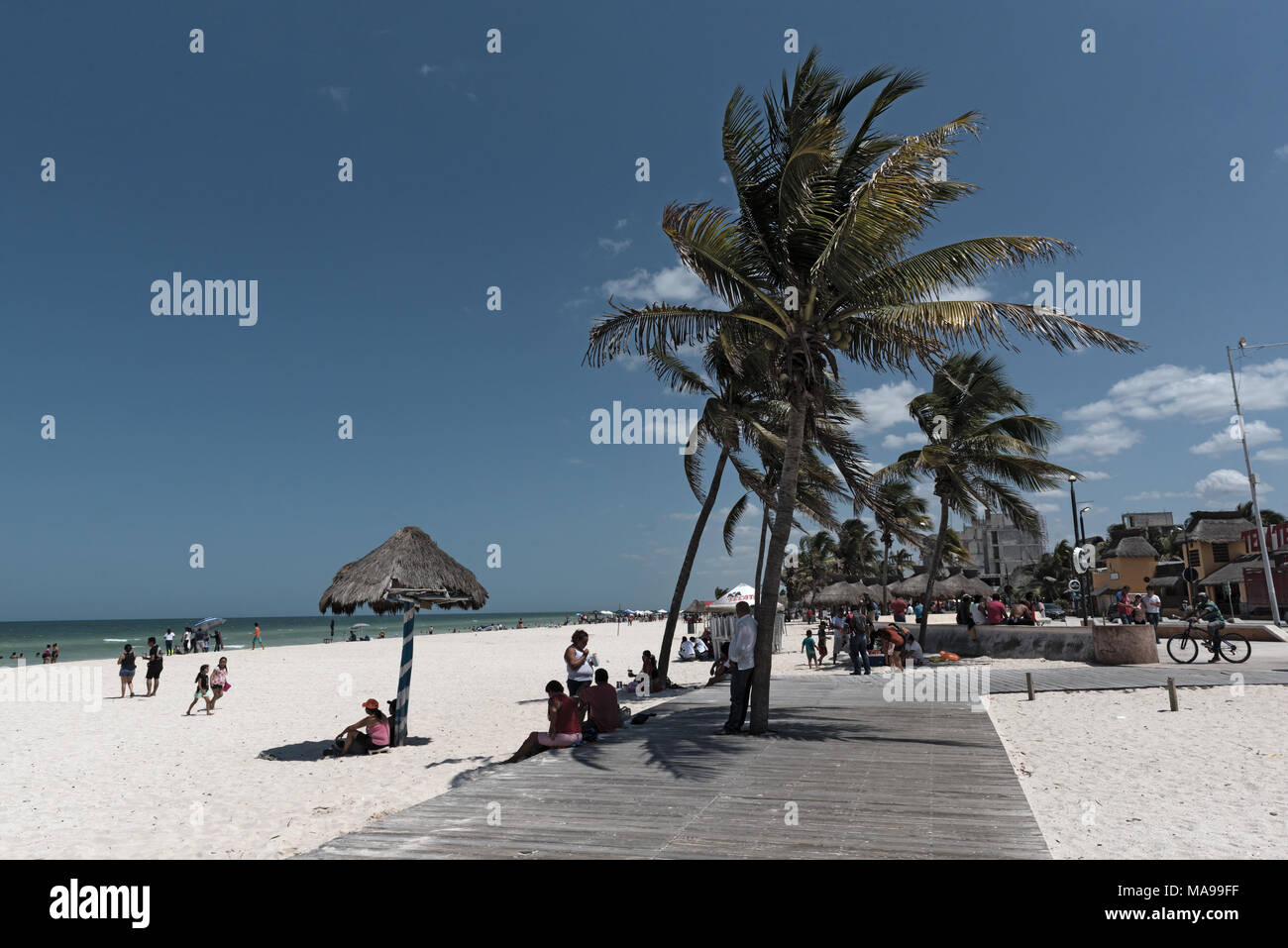 La plage de Progreso dans le nord de Merida, Yucatan, Mexique Banque D'Images