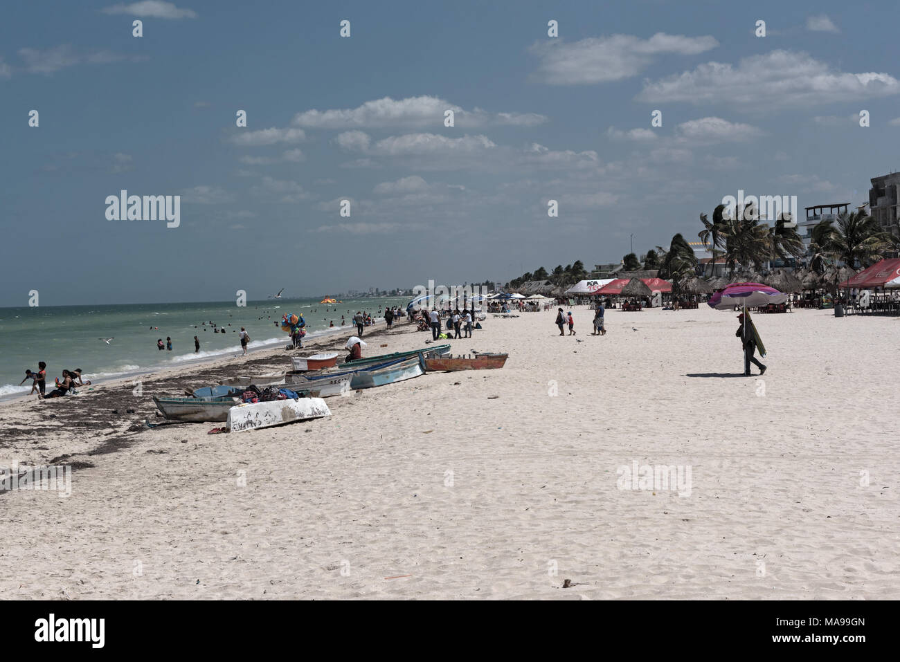 La plage de Progreso dans le nord de Merida, Yucatan, Mexique Banque D'Images