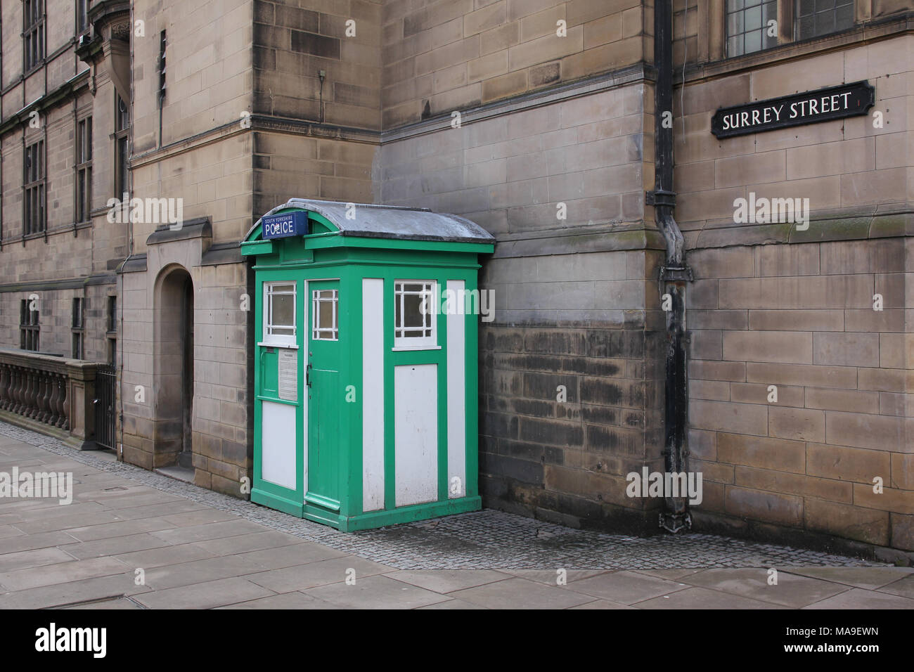 Sheffield, South Yorkshire, UK. 30 mars 2018. La seule police survivant fort de l'original 120 en usage à Sheffield Crédit : Alamy Live News Banque D'Images