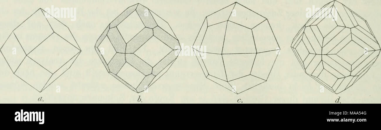. Edelsteinkunde ; eine Darstellung der allgemein verständliche caractéristiques, des Vorkommens und der Verwendung der Edelsteine, nebst einer Anleitung zur Bestimmung derselben, Mineralogen Edelsteinliebhaver, für, Steinschleifer, Juweliere . i. c. Fig. 83. Kristallformen des Granats. Blätterbrüche zeigen die Kristalle nicht. Spaltbarkeit unvollkommen Die ist sehr, mehr als bei den meisten anderen Mineralien. Der ist bis uneben kleinmuschelig Bruch. Die Härte bedeutend ist. Bei allen roten Granaten, und das ist die Mehrzahl der als Edel- steine verwendeten, übertrifft sie die des Quarzes, ohne un Banque D'Images