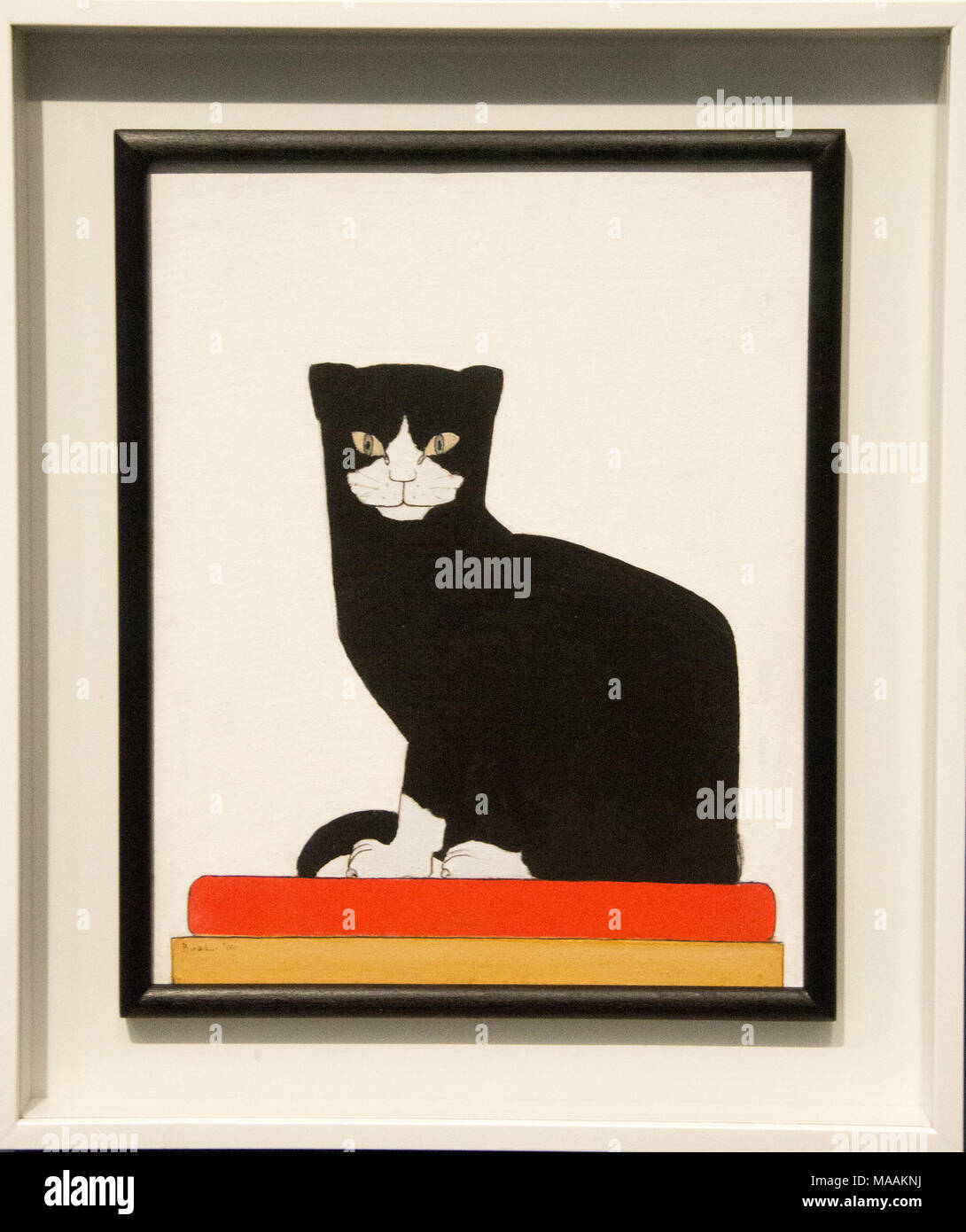 'Le chat' par Bart van der Leck, musée Kroller Muller, Otterloo, Holland Banque D'Images
