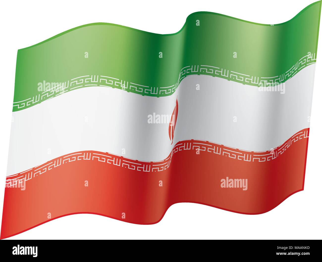 Drapeau de l'Iran, vector illustration Illustration de Vecteur