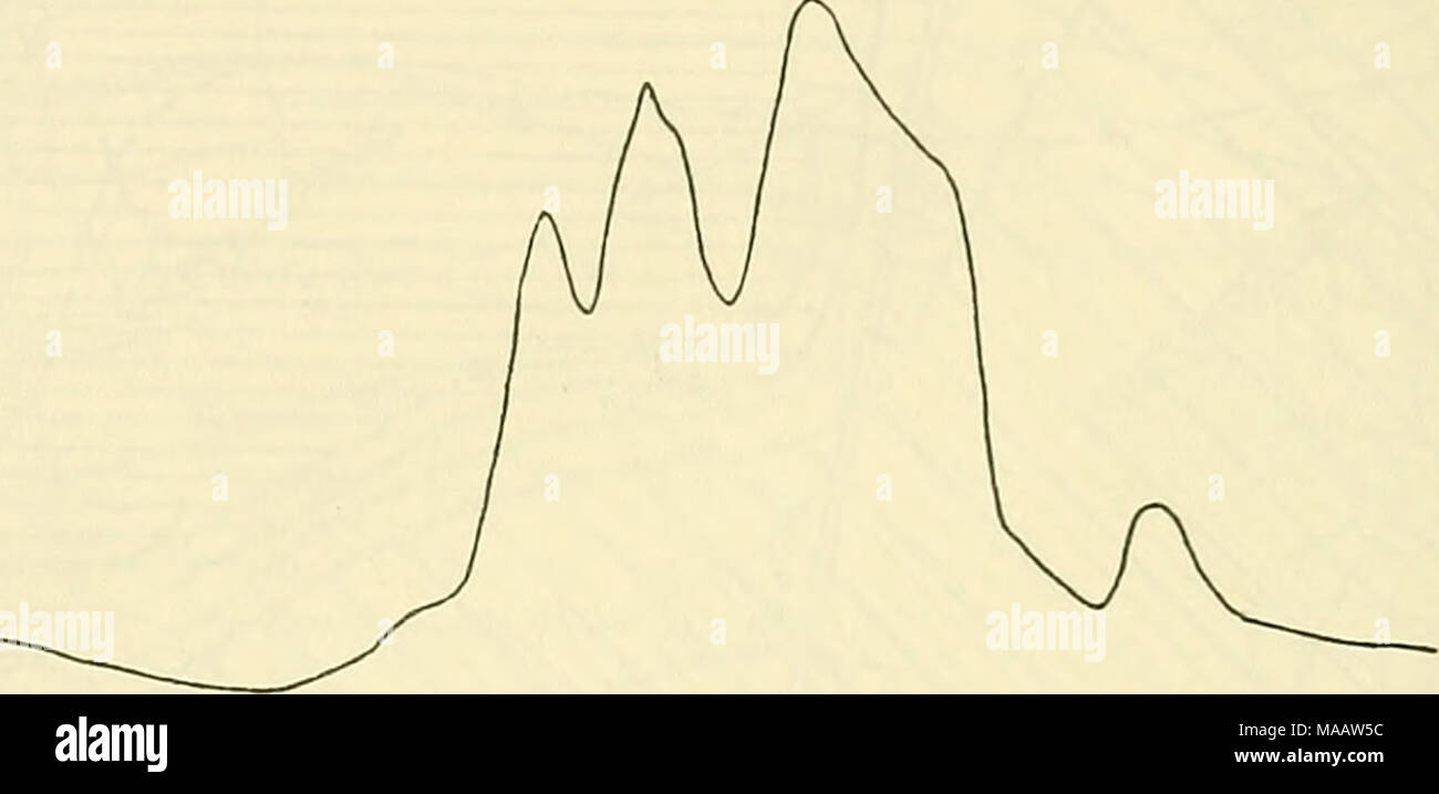 . Au début de la société documents géophysiques des géophysiciens d'exploration . Fig. 30.-l'ensemble profil de résistivité anticlinal enterré, prise avec l'écartement des électrodes a égale à 200 pieds (après Hubbert). I. Par la cartographie de la résistivité de l'entreprise Schlumberger a situé et cartographié la structure géologique de plusieurs types par la méthode de résistivité. À titre d'exemples, l'anticlinal illustré à la Figure 28 et la démarche de l'illustre la Figure 29 ont été sélectionnés. La première figure montre un equi-résistivité carte de l'anticlinal Aricesti en Roumanie qui apparaît dans la carte de résistivité en tant qu'organe de résistivité inférieure. Très Banque D'Images