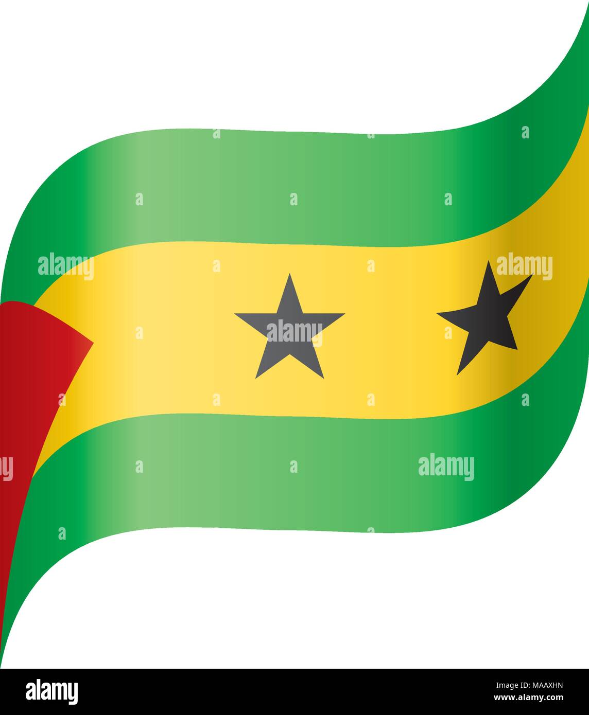 Sao Tomé-et-Principe drapeau, vector illustration Illustration de Vecteur