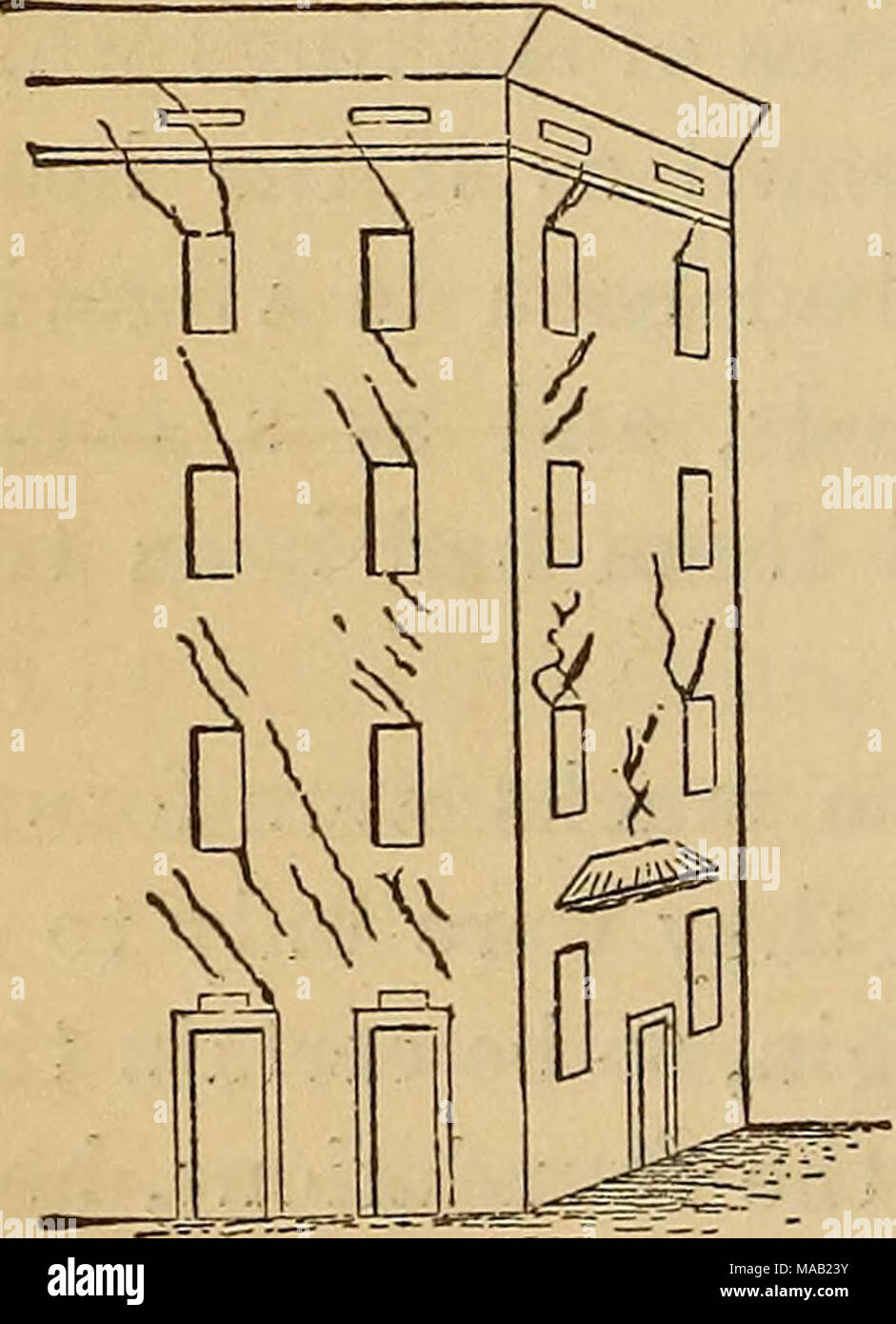 . Les tremblements de terre et d'autres mouvements de la terre . Banque D'Images