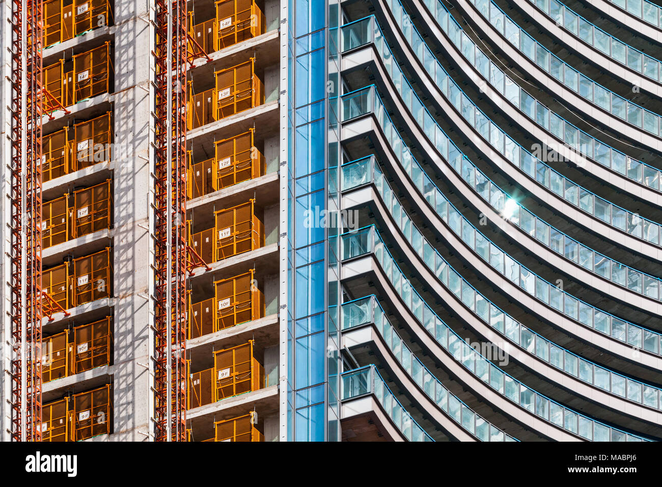 Grand living house moderne en construction. Bloc d'appartements development Banque D'Images