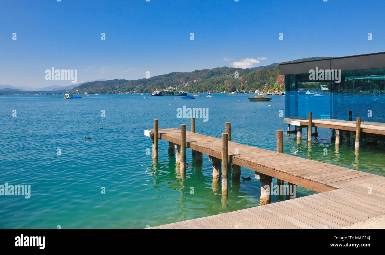 Lac Worthersee. L'Autriche Banque D'Images