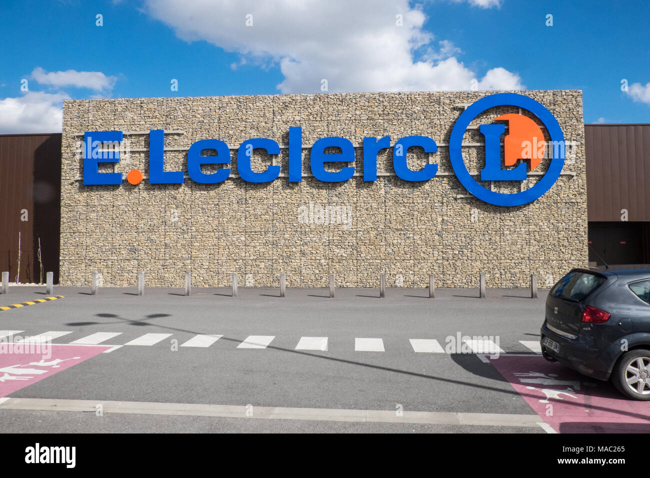 E.Leclerc,à,superstore,hyper,marche,de Limoux, Aude,Sud,de,France,French,Europe,Europe, Banque D'Images