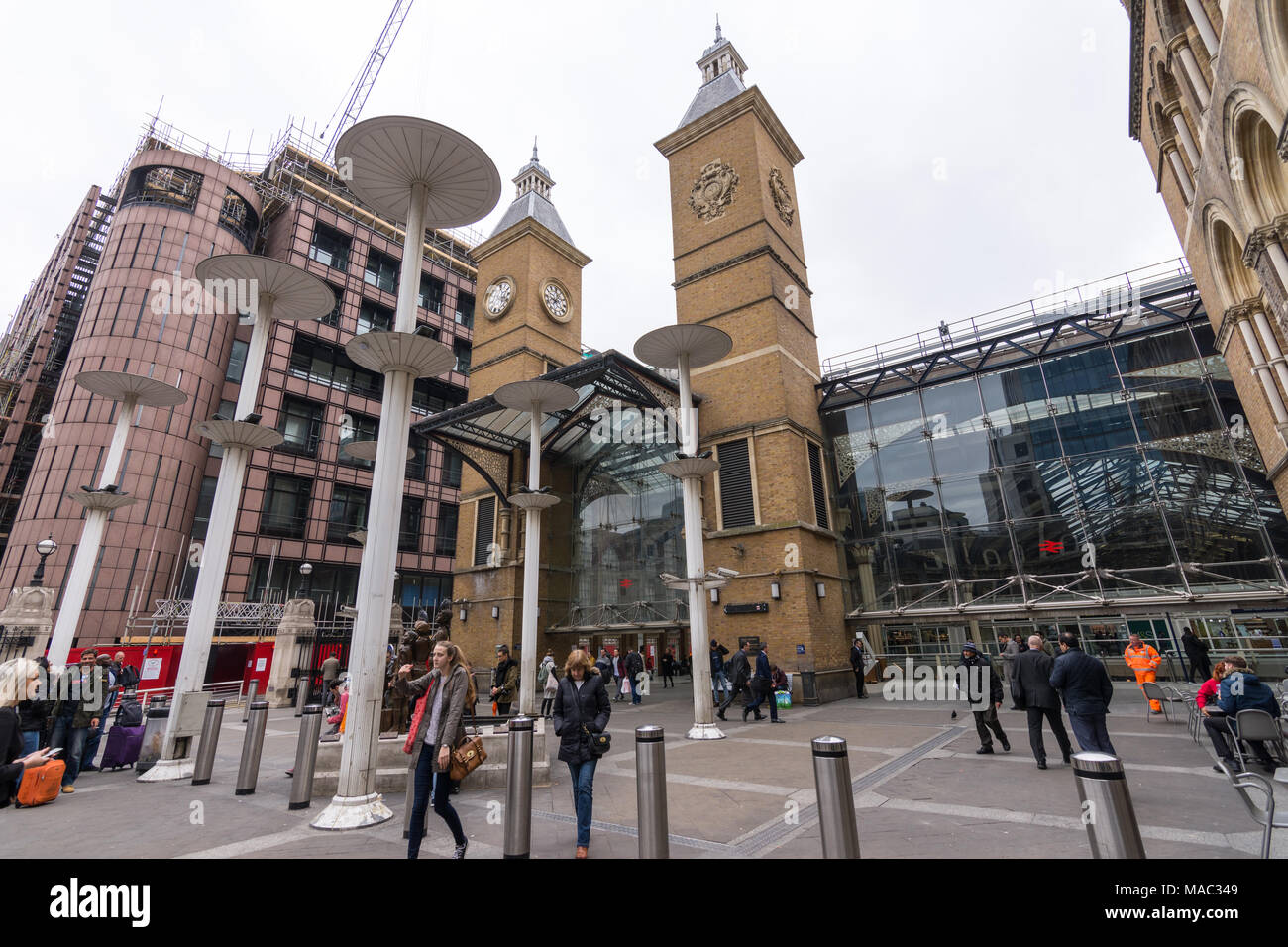 La gare de Liverpool Street entrée principale Banque D'Images