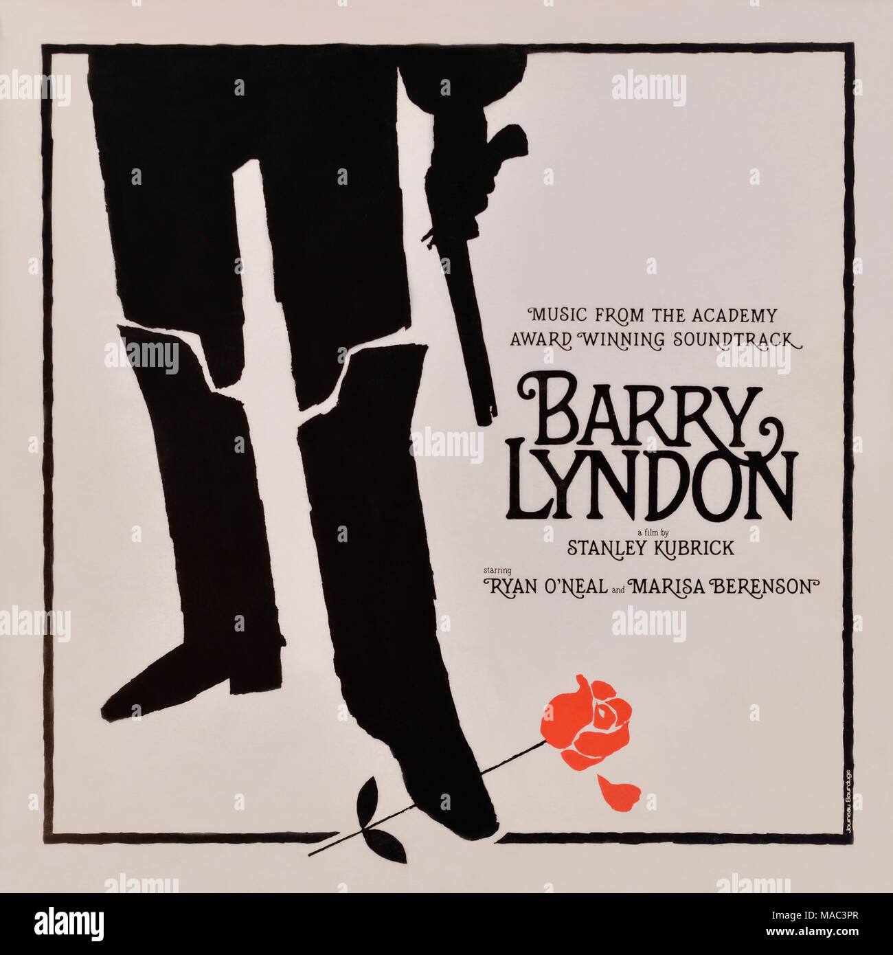 Barry Lyndon (musique du Soundtrack) - couverture originale de l'album en vinyle - 1976 Banque D'Images