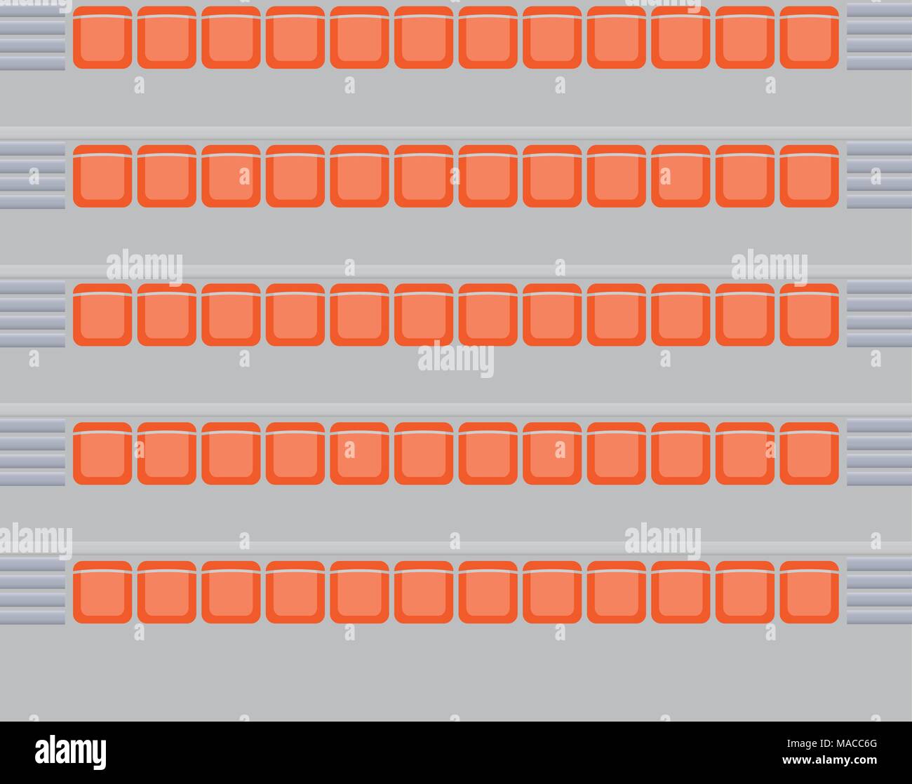 Vue d'en haut montrent des sièges du stade de football à la carte Illustration de Vecteur