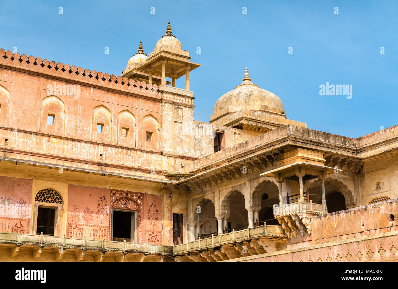 Vue de Fort Amer à Jaipur. Une attraction touristique au Rajasthan, Inde Banque D'Images