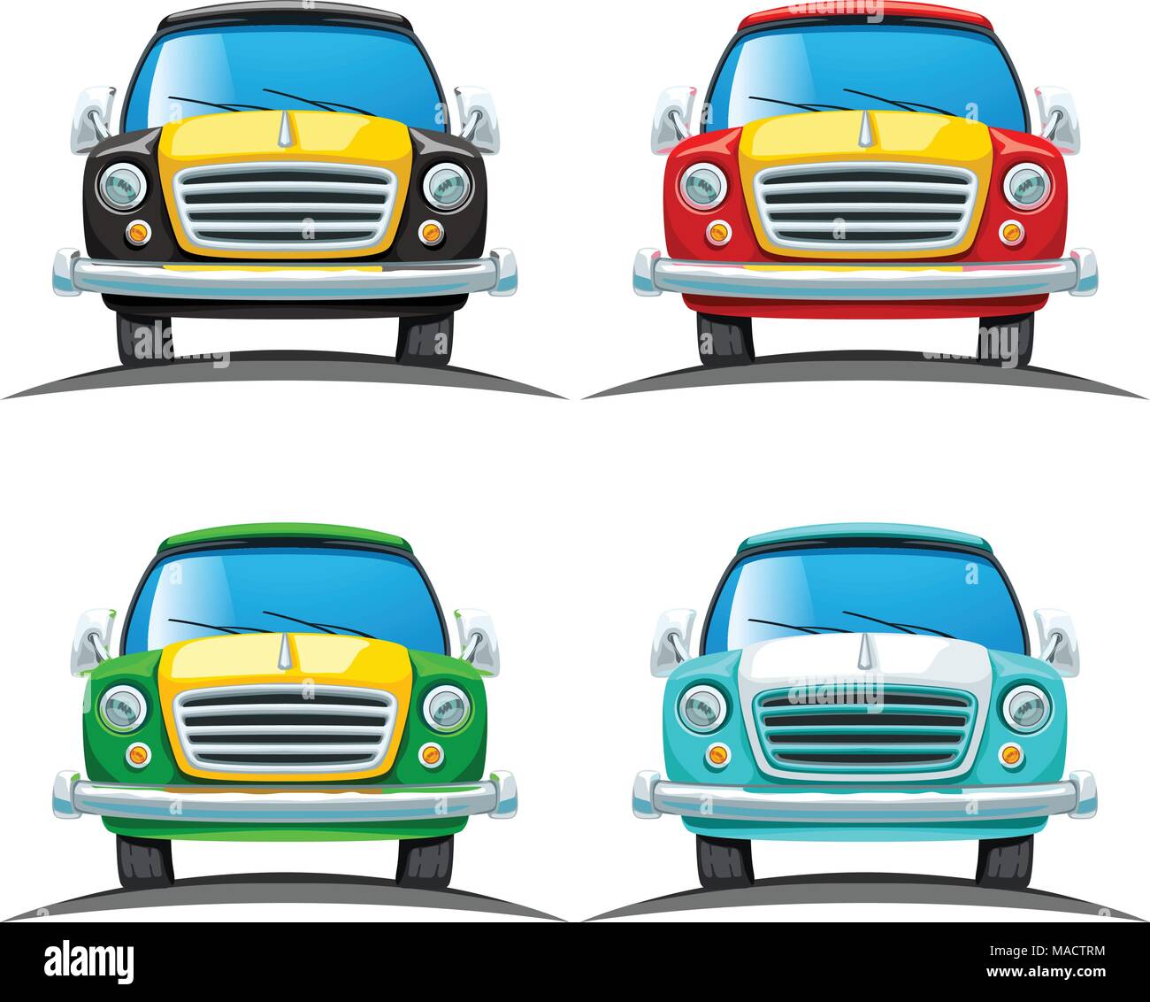 Jeu De Voiture Vue De Face Vecteurs Et Illustration Image