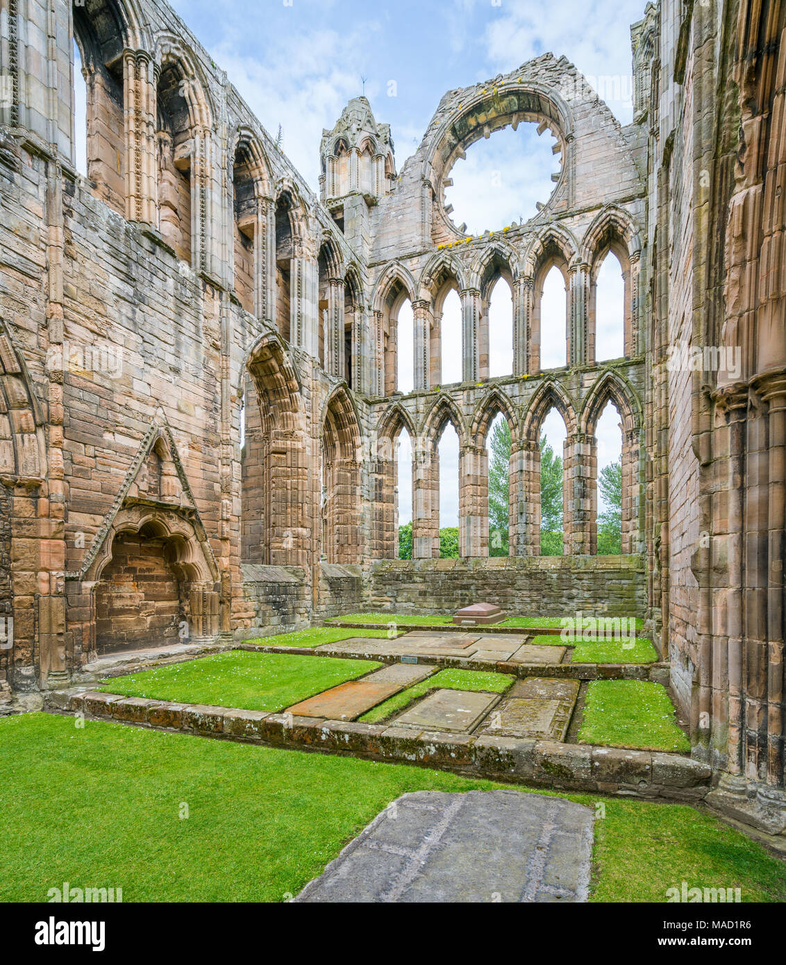 Cathédrale d'Elgin, ruine historique dans la région de Elgin, Moray, au nord-est de l'Écosse Banque D'Images