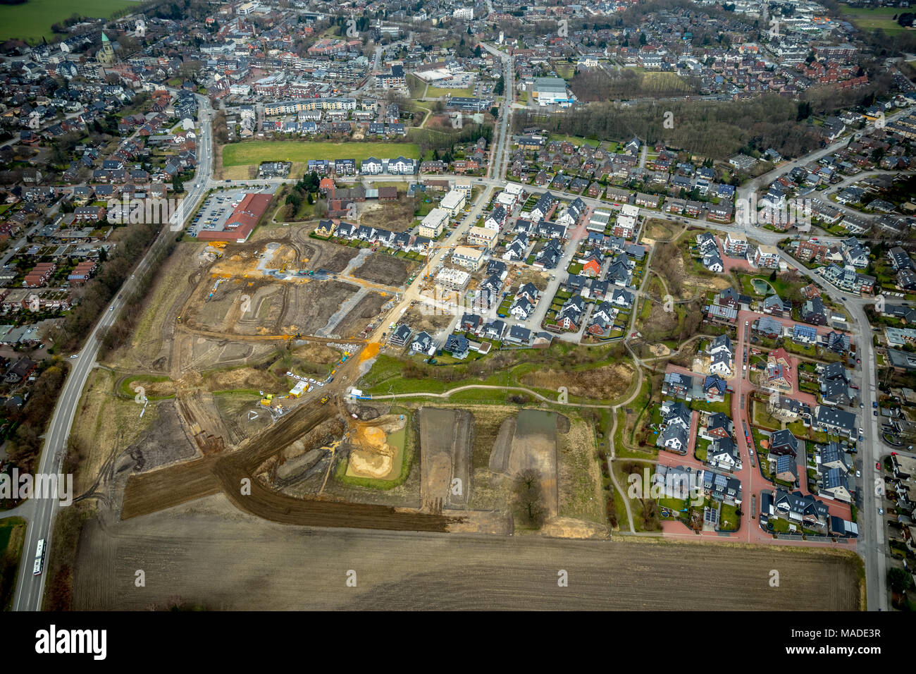 Kirchhellen-South résidentiel, zone de développement, 3-ème étape de la construction Schulte Kamp entre village Heide et le pot de fin de rin Kirchhellener Banque D'Images