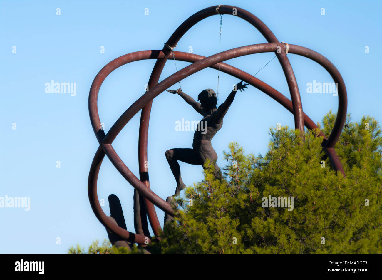 Monumento al trabajo en el Mirador de Paracuellos de Jarama. Madrid. España Banque D'Images