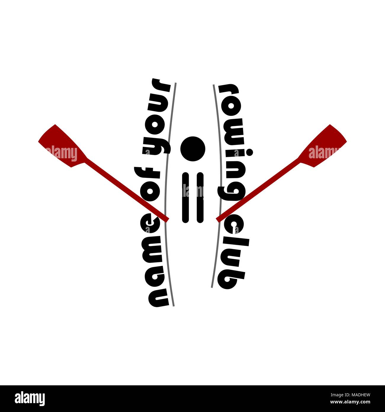 Vecteur d'image emblème sport aviron Illustration de Vecteur