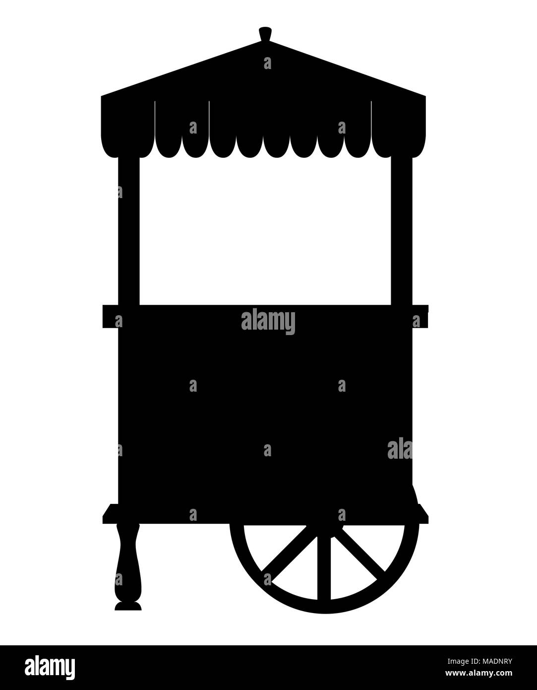 Silhouettes noires. Retro Vintage shop chariot mobile icône. Van vue latérale, isolé sur fond blanc. Page de site Web et conception d'applications mobiles. Illustration de Vecteur