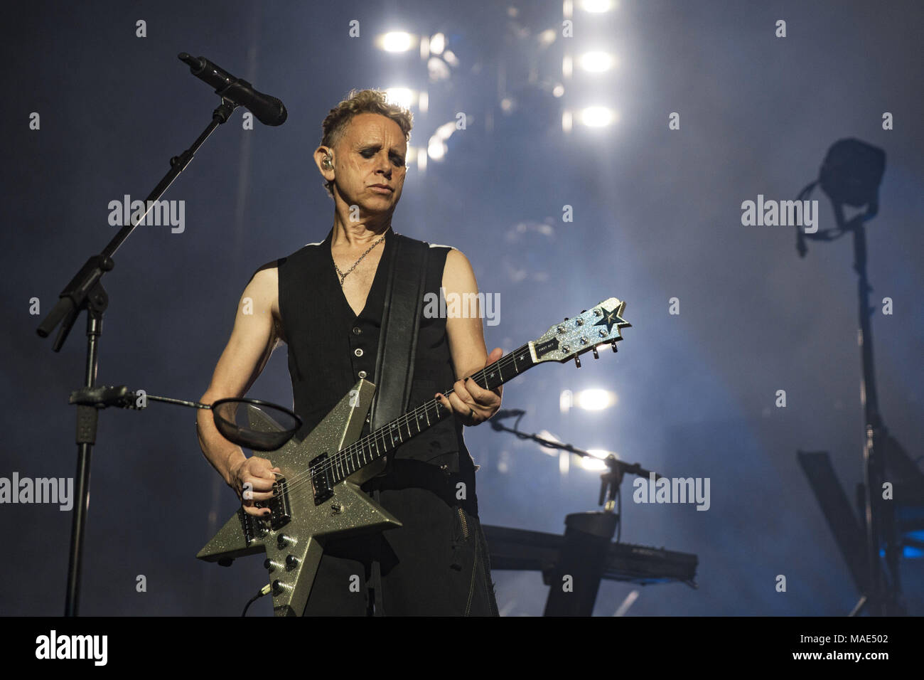 8 octobre 2017 - MARTIN GORE de DEPECHE MODE effectue au cours de l'Esprit Mondial d' au SAP Center de San Jose, Californie Crédit : Greg Chow/ZUMA/Alamy Fil Live News Banque D'Images