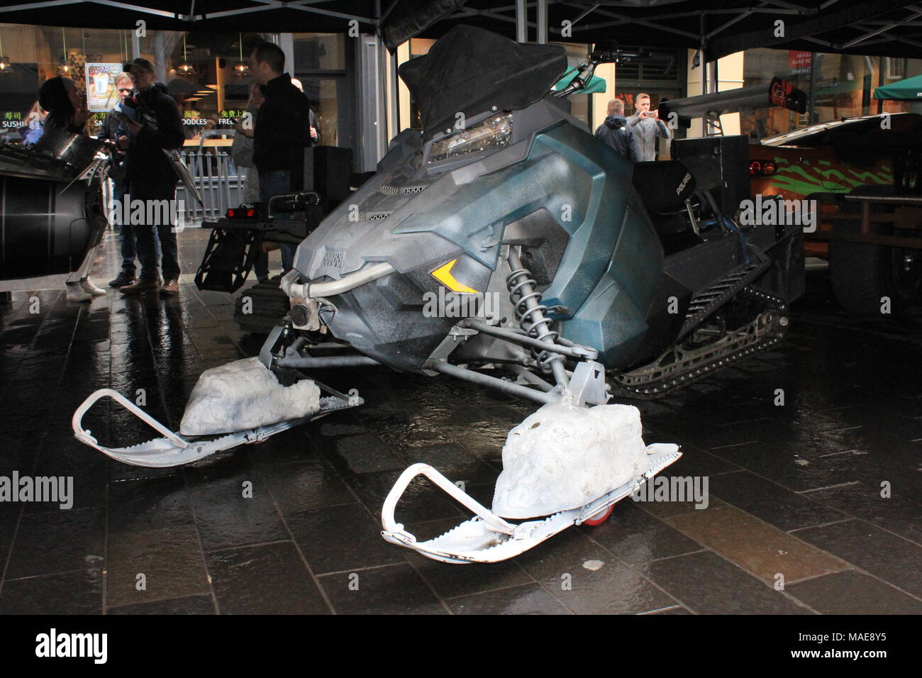 Fast & Furious Voitures sur affichage avant le début de l'UK Arena spectacles. Newcastle, Royaume-Uni. 31 mars, 2018. David Whinham/Alamy Live News Banque D'Images