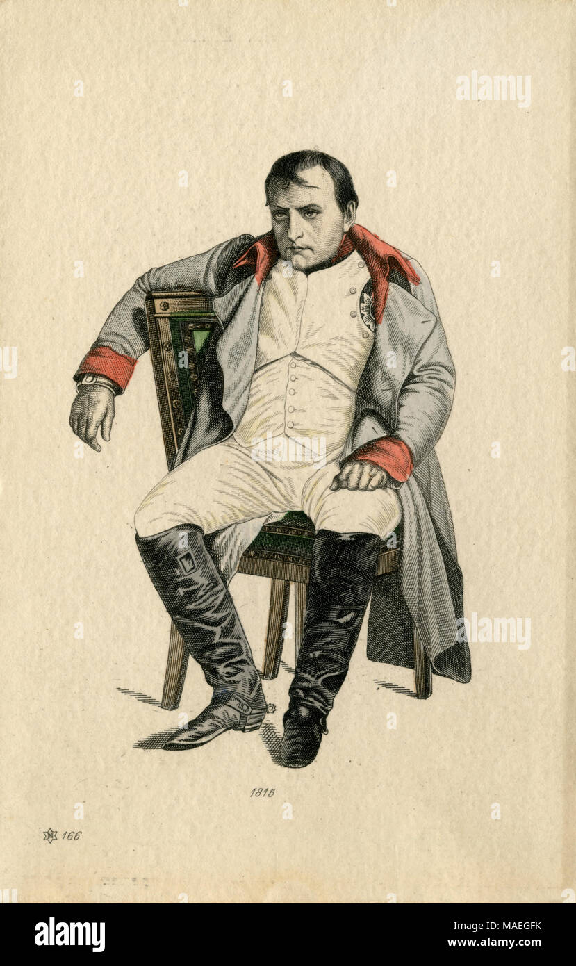 Après la cuisante défaite de Napoléon à Waterloo, en 1815, , créé , publié Banque D'Images
