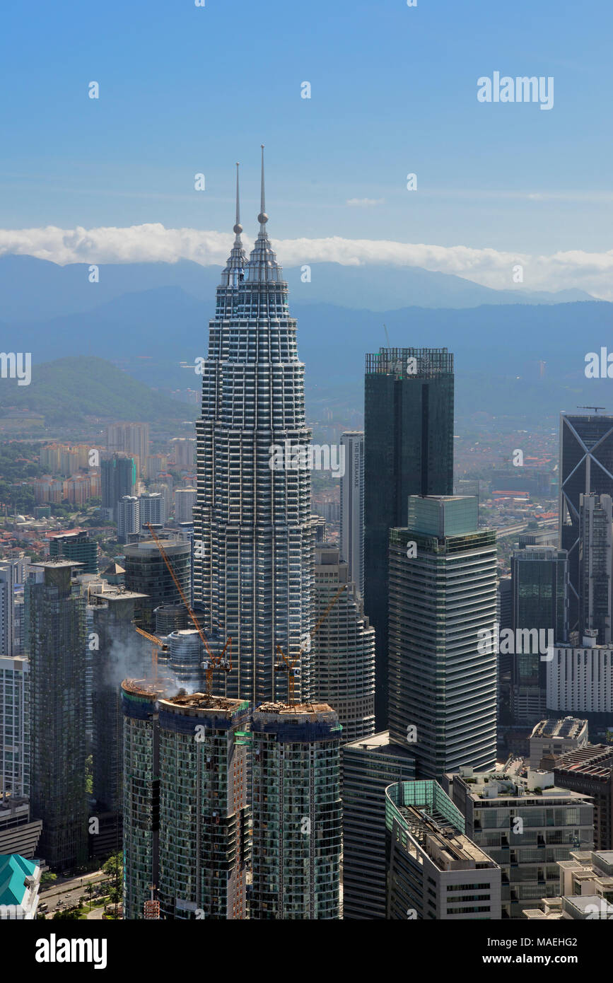 Les Tours Petronas et gratte-ciel Kuala Lumpur, en Malaisie Banque D'Images