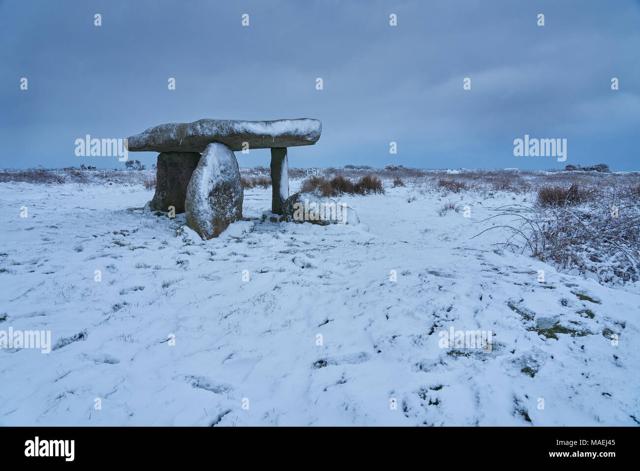 Lanyon Quoit. Monument préhistorique dans la région de West Cornwall, 4500-5500 ans. National Trust. English Heritage Banque D'Images