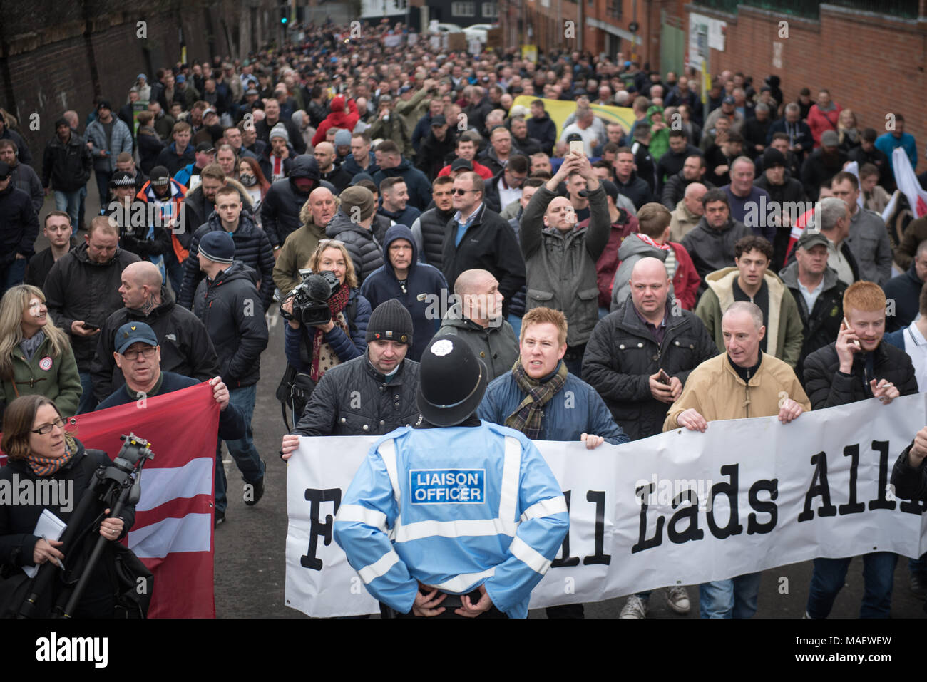 Birmingham, West Midlands, Royaume-Uni. Le 24 mars 2018. Des milliers de manifestants convergent vers le centre-ville de Birmingham organisé par trois groupes : Fo Banque D'Images