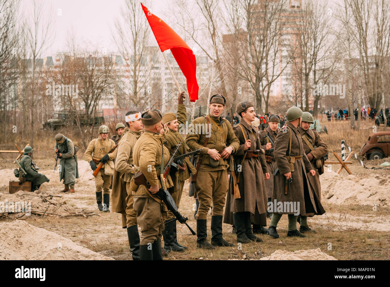 gomel-b-larus-26-novembre-2016-soldats-sovi-tiques-de-l-arm-e