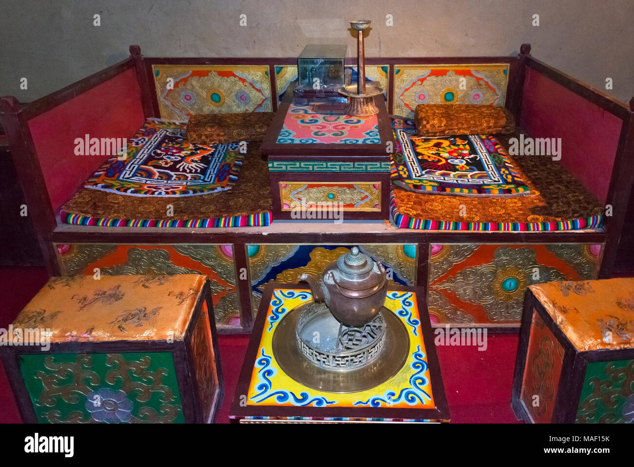 Tibetan house interior Banque de photographies et d’images à haute