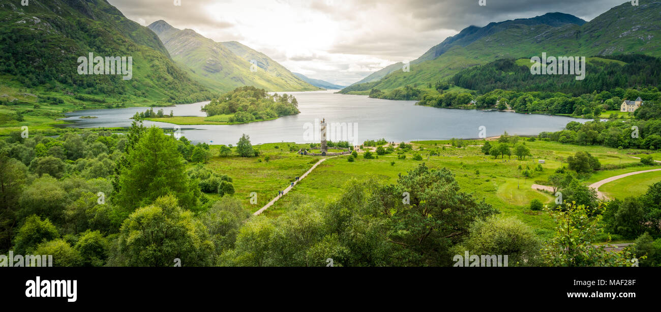 Glenfinnan Monument, à la tête du Loch Shiel, Inverness-shire, en Écosse. Banque D'Images