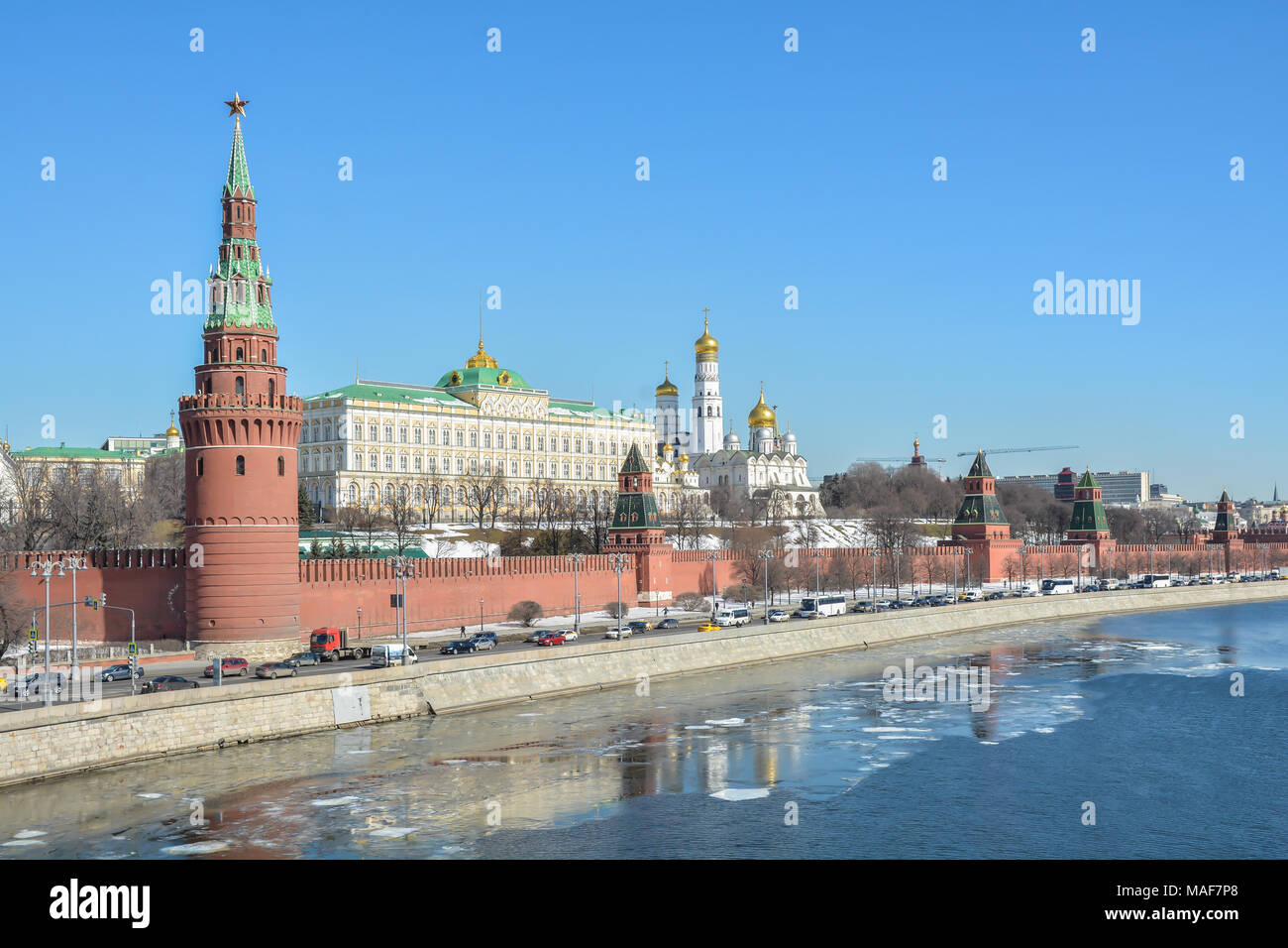 Kremlin de Moscou. Le Président Poutine a résidence dans la capitale de la Fédération de Russie. Banque D'Images