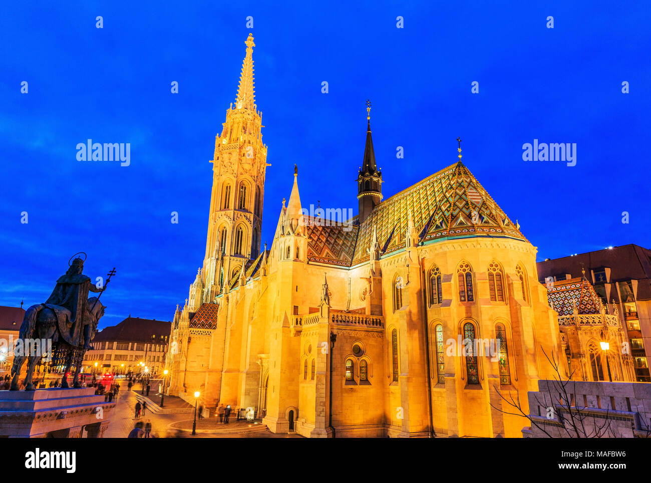 Budapest, Hongrie. L'église Matthias également connu sous le nom de église Notre Dame. Banque D'Images