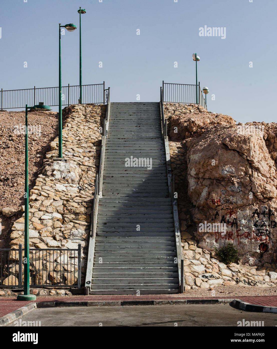 Beau matin vue de Jebel Hafeet Al à Al Ain, Abou Dhabi. Banque D'Images