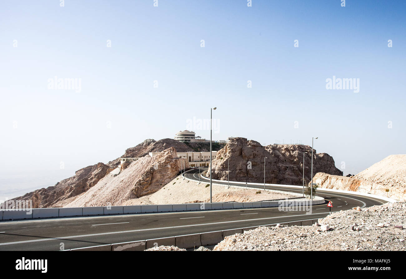 Beau matin vue de Jebel Hafeet Al à Al Ain, Abou Dhabi. Banque D'Images
