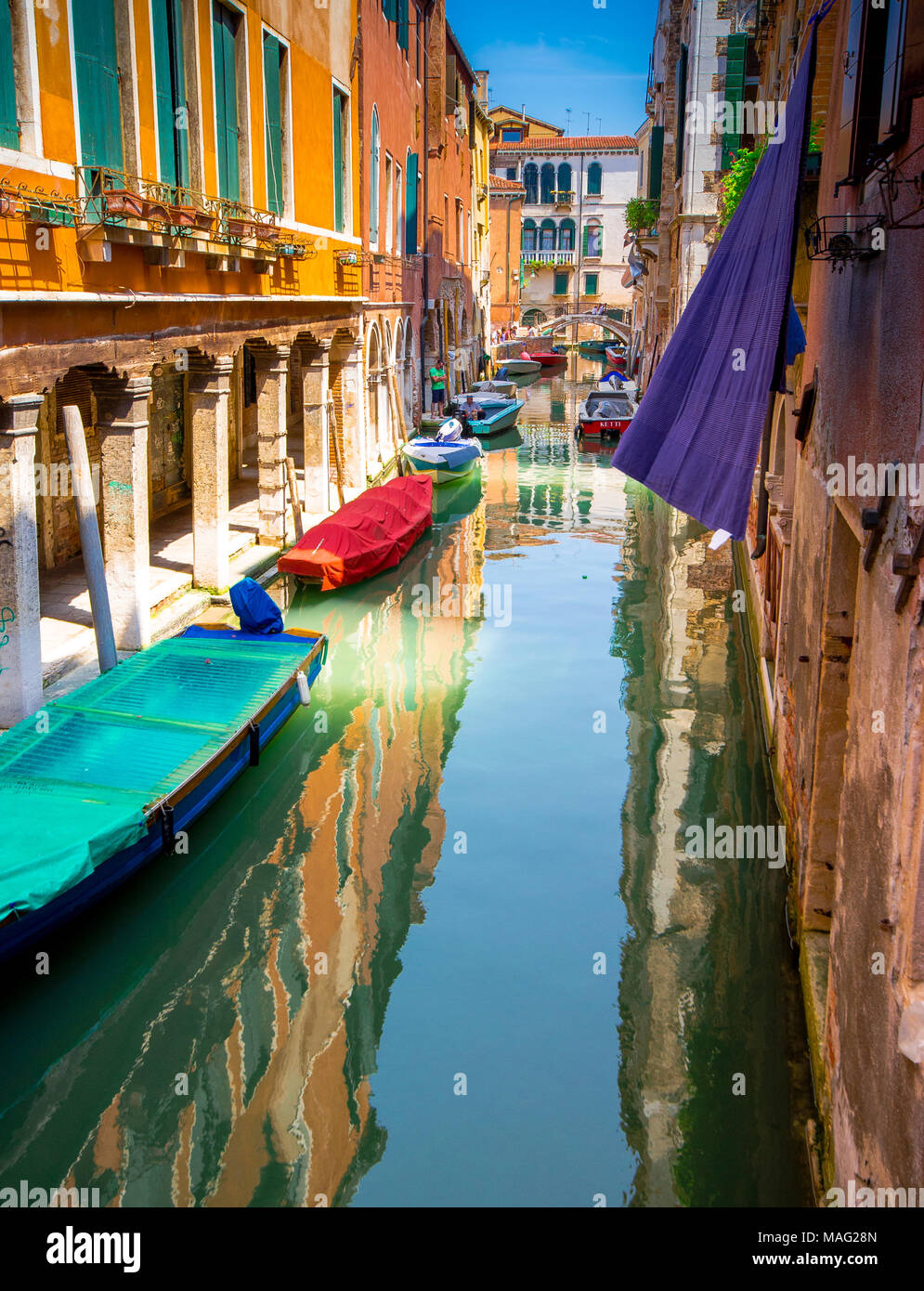 Vue d'un paysage pittoresque Canal, Venice, Italie Banque D'Images