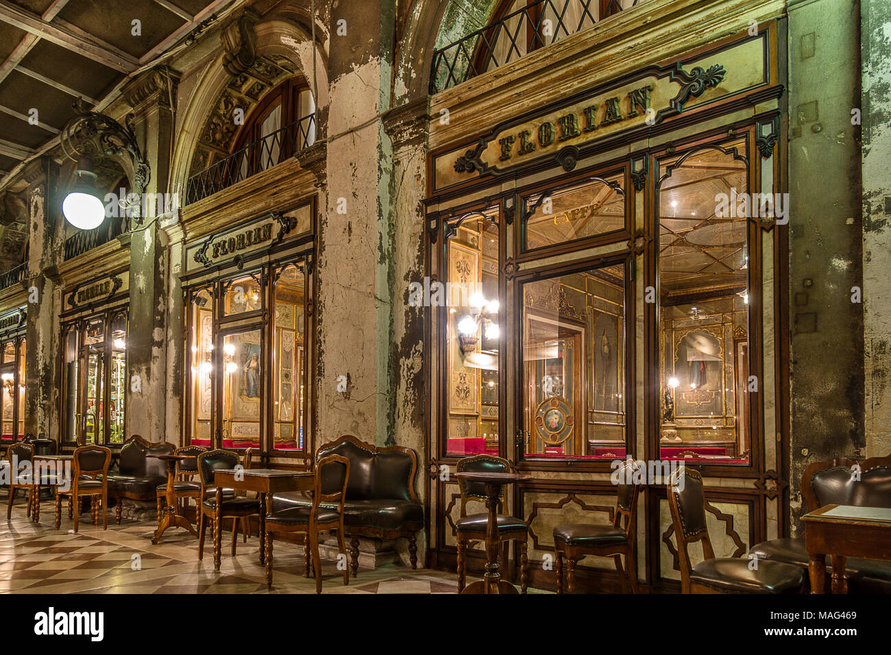 Café Florian à Venise Italie Banque D'Images