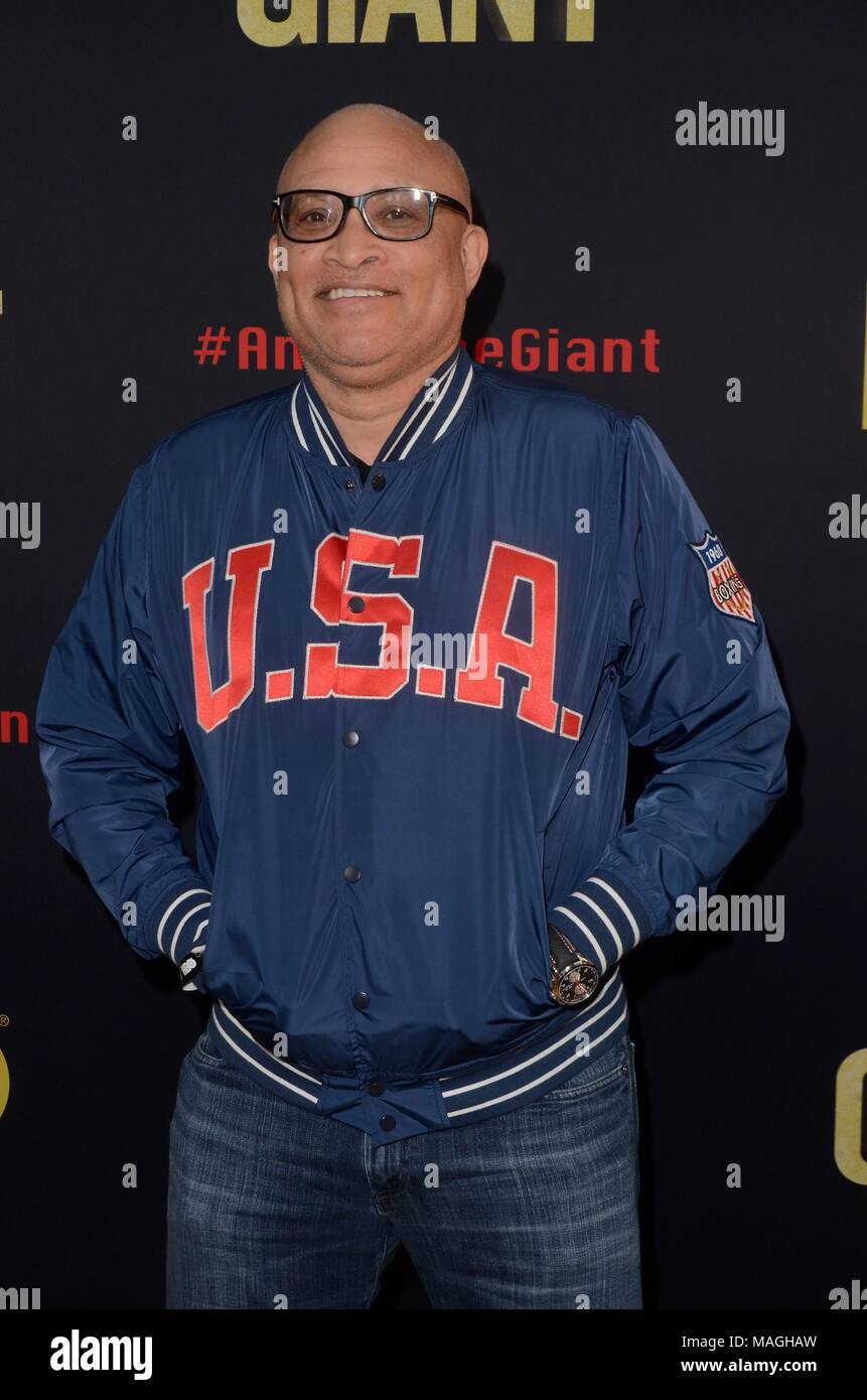 Los Angeles, CA, USA. Mar 29, 2018. Larry Wilmore aux arrivées d'André le Géant HBO Premiere, Cinerama Dome, Los Angeles, CA, le 29 mars 2018. Credit : Priscilla Grant/Everett Collection/Alamy Live News Banque D'Images