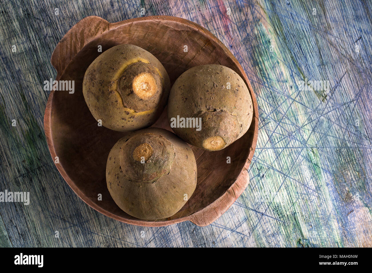 Dans un bol de fruits sapote Banque D'Images