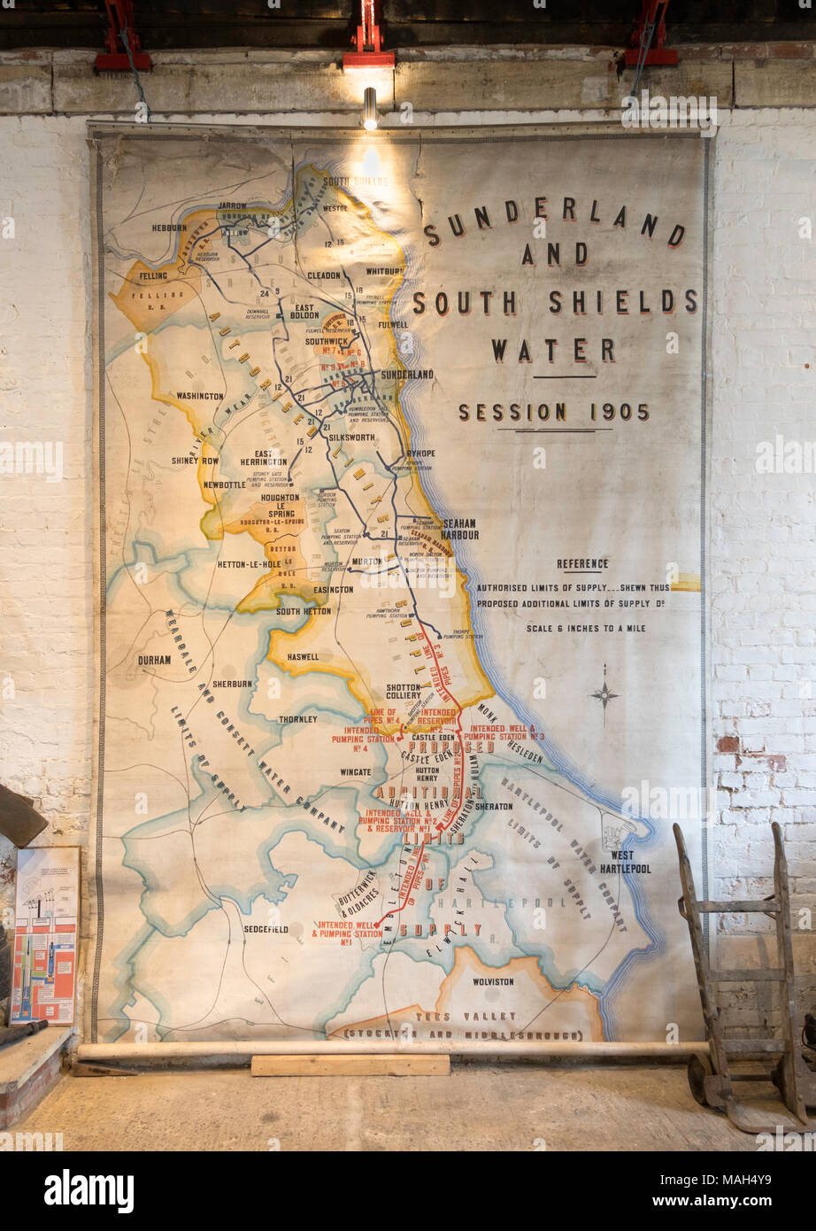 Sunderland et South Shields entreprise Plan d'eau à partir de 1905, les moteurs de Ryhope museum, Sunderland, Angleterre, RU Banque D'Images