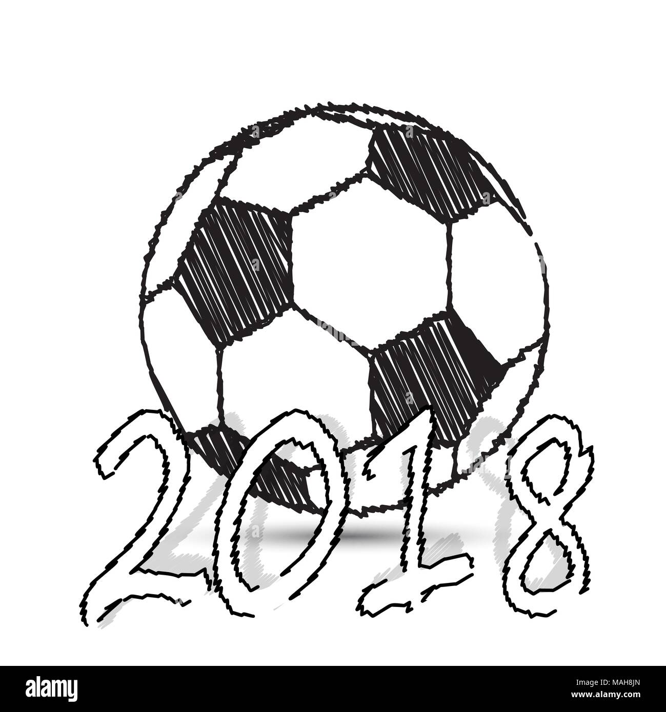 Croquis du foot ball Illustration de Vecteur